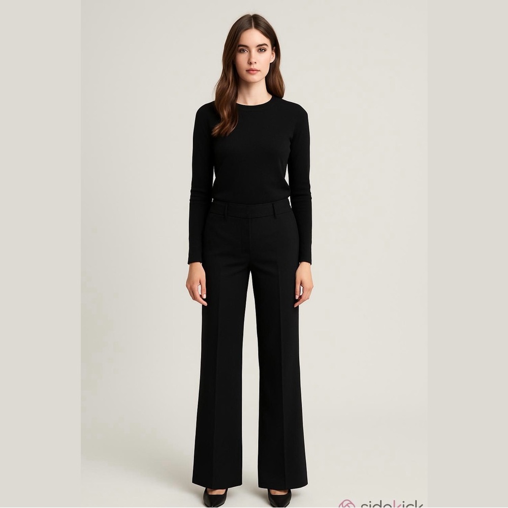 INC International Concepts • Women’s Black Wide Leg Trousers Pants Size 4 EUC